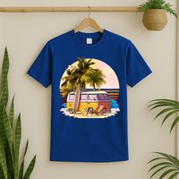 Retro Beach Hippie Van T-Shirt