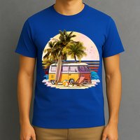 Retro Beach Hippie Van T-Shirt