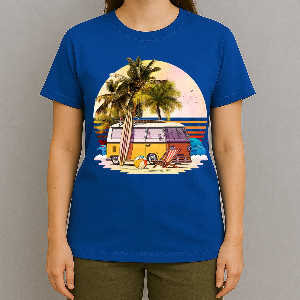 Retro Beach Hippie Van T-Shirt