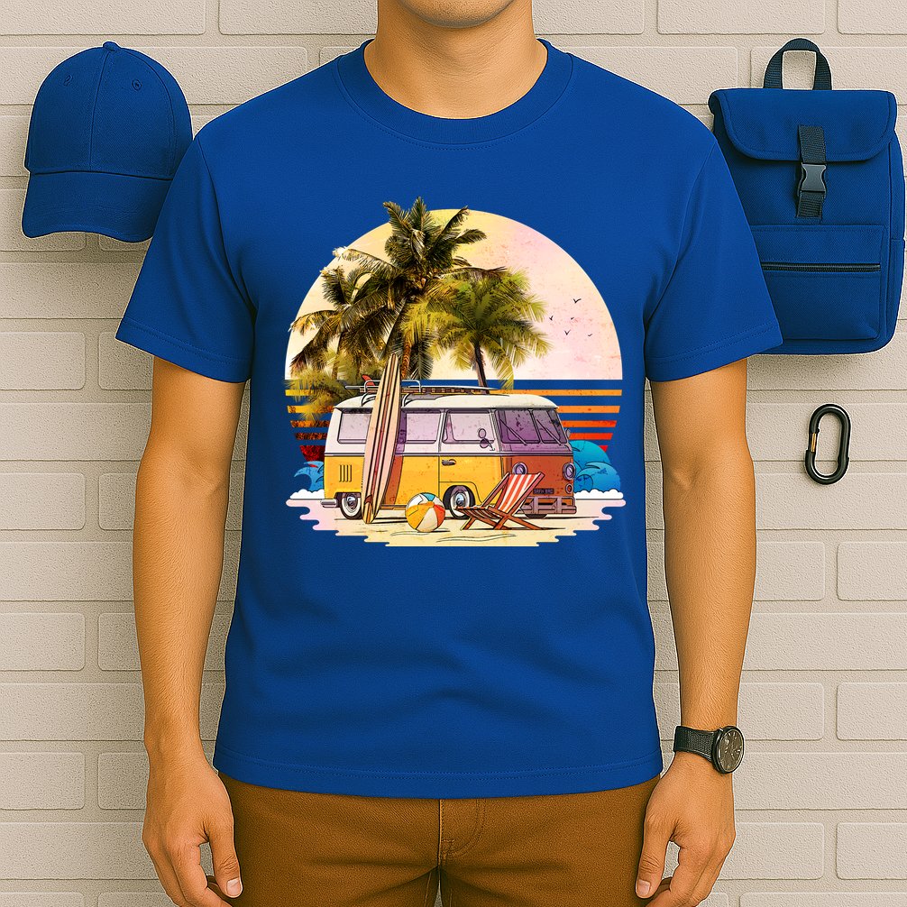 Retro Beach Hippie Van T-Shirt