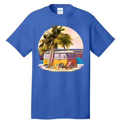 Retro Beach Hippie Van Tall T-Shirt