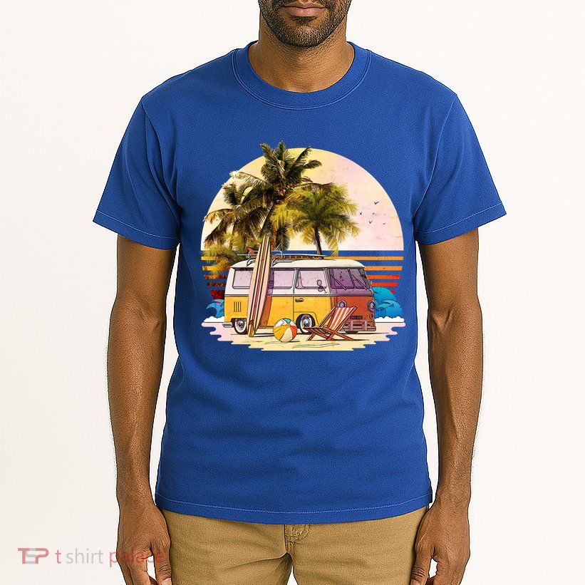 Retro Beach Hippie Van Tall T-Shirt