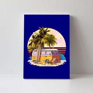 Retro Beach Hippie Van Canvas