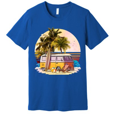Retro Beach Hippie Van Premium T-Shirt