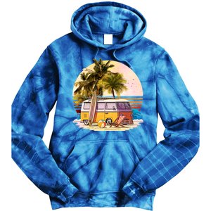 Retro Beach Hippie Van Tie Dye Hoodie