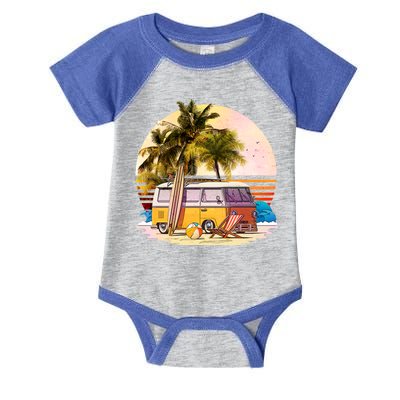 Retro Beach Hippie Van Infant Baby Jersey Bodysuit