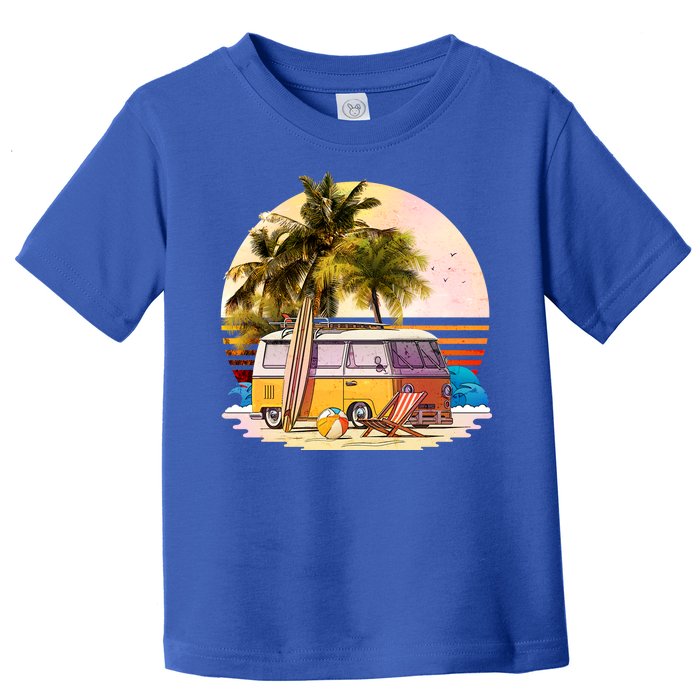 Retro Beach Hippie Van Toddler T-Shirt