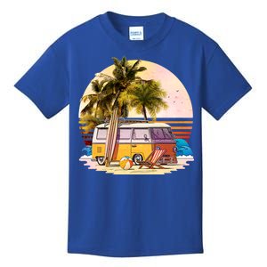 Retro Beach Hippie Van Kids T-Shirt