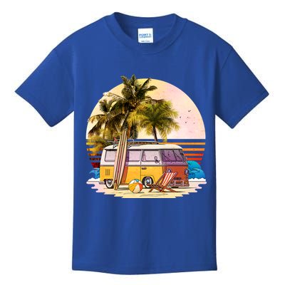 Retro Beach Hippie Van Kids T-Shirt