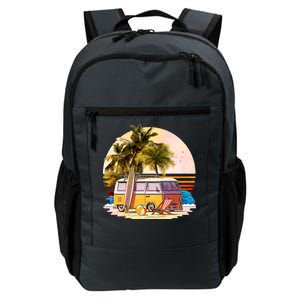 Retro Beach Hippie Van Daily Commute Backpack