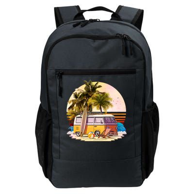 Retro Beach Hippie Van Daily Commute Backpack