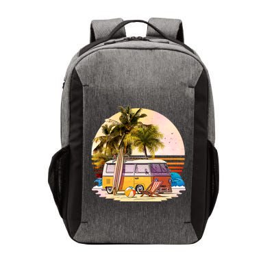 Retro Beach Hippie Van Vector Backpack