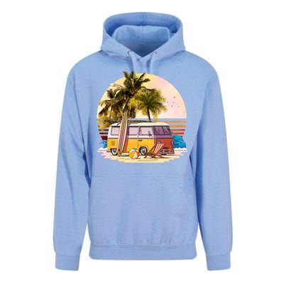 Retro Beach Hippie Van Unisex Surf Hoodie