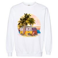 Retro Beach Hippie Van Garment-Dyed Sweatshirt