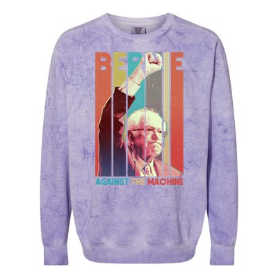 Retro Bernie Sanders Against The Machine Colorblast Crewneck Sweatshirt