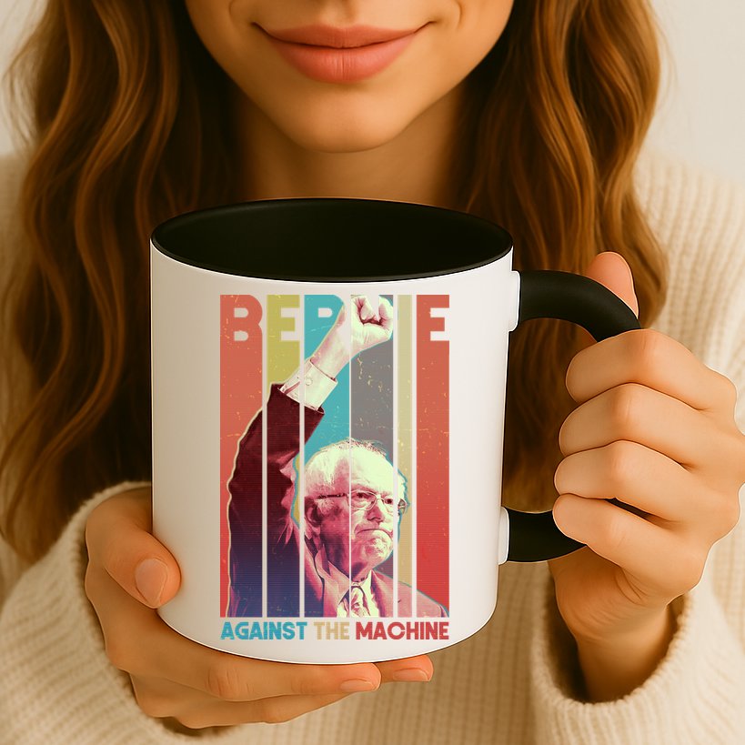 Retro Bernie Sanders Against The Machine Mug