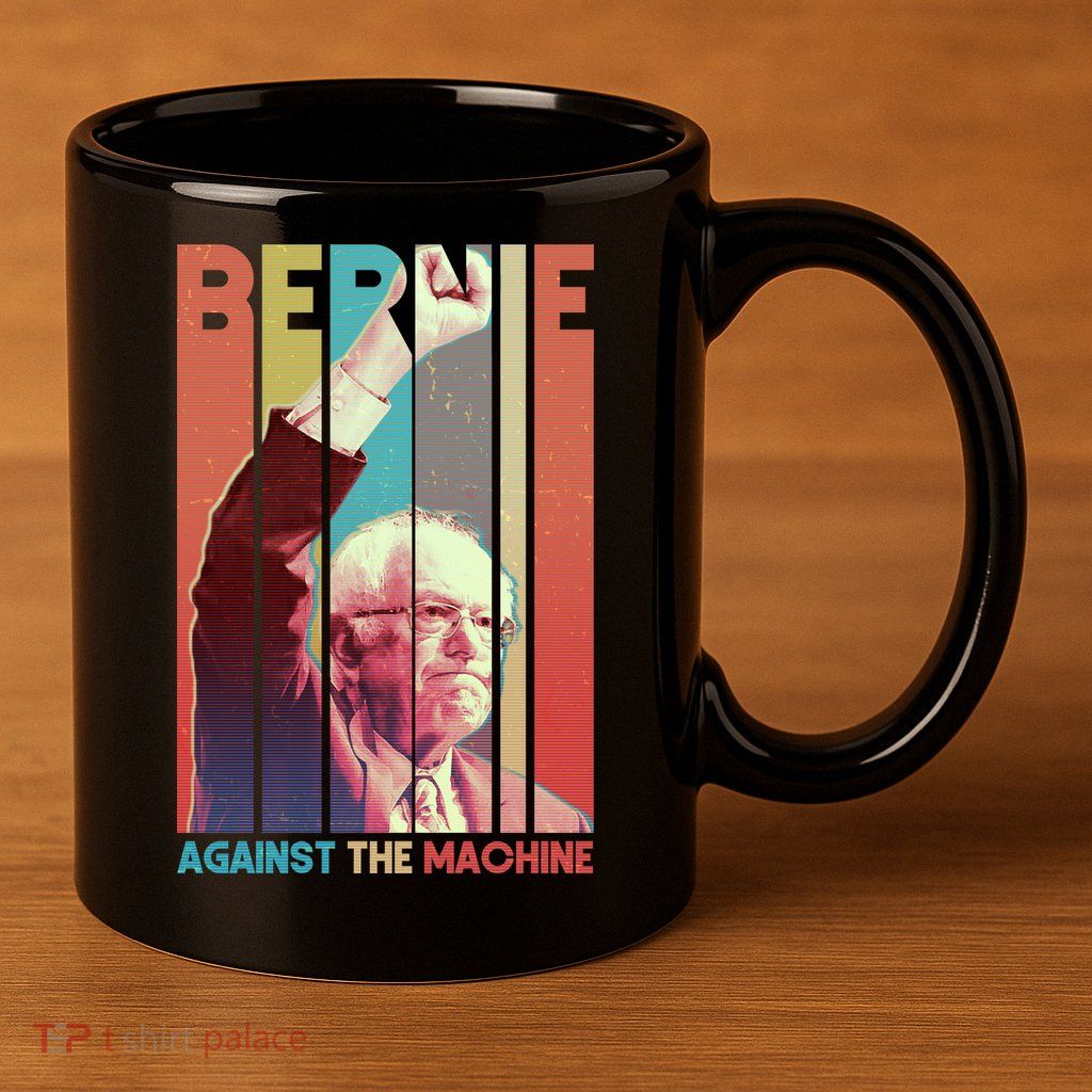 Retro Bernie Sanders Against The Machine 11oz C Handle Ceramic Mug