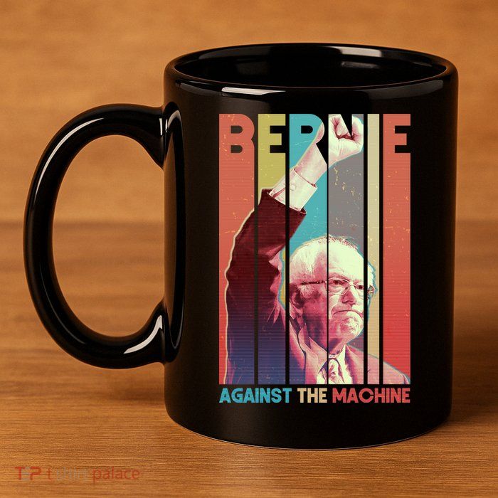 Retro Bernie Sanders Against The Machine 11oz C Handle Ceramic Mug
