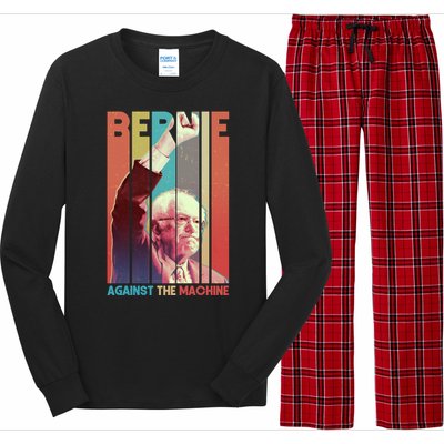 Retro Bernie Sanders Against The Machine Long Sleeve Pajama Set