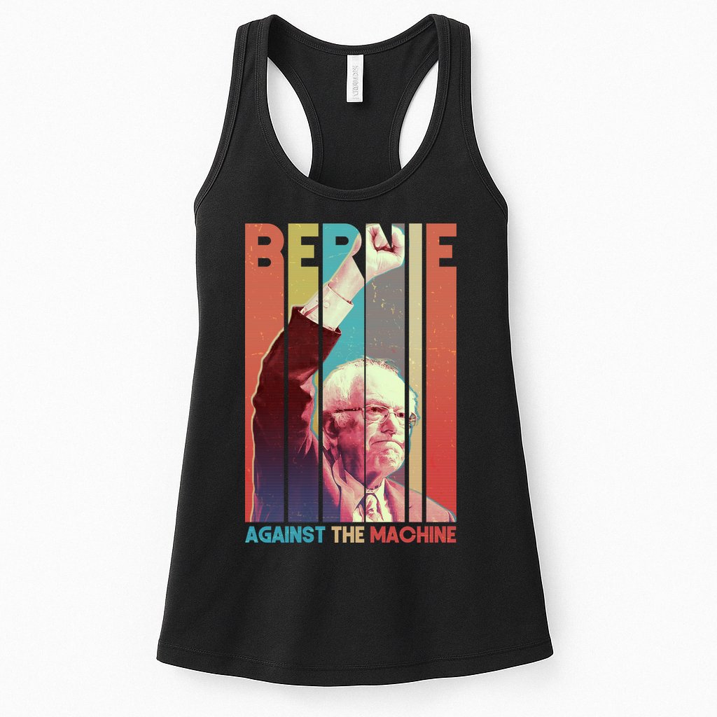 Retro Bernie Sanders Against The Machine Womens Tank Top
