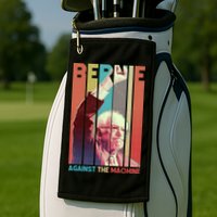 Retro Bernie Sanders Against The Machine Golf Towel