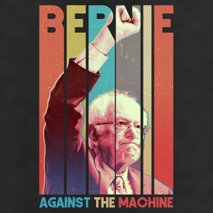 Retro Bernie Sanders Against The Machine Golf Towel