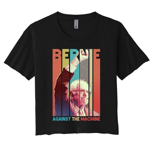 Retro Bernie Sanders Against The Machine Crop Top