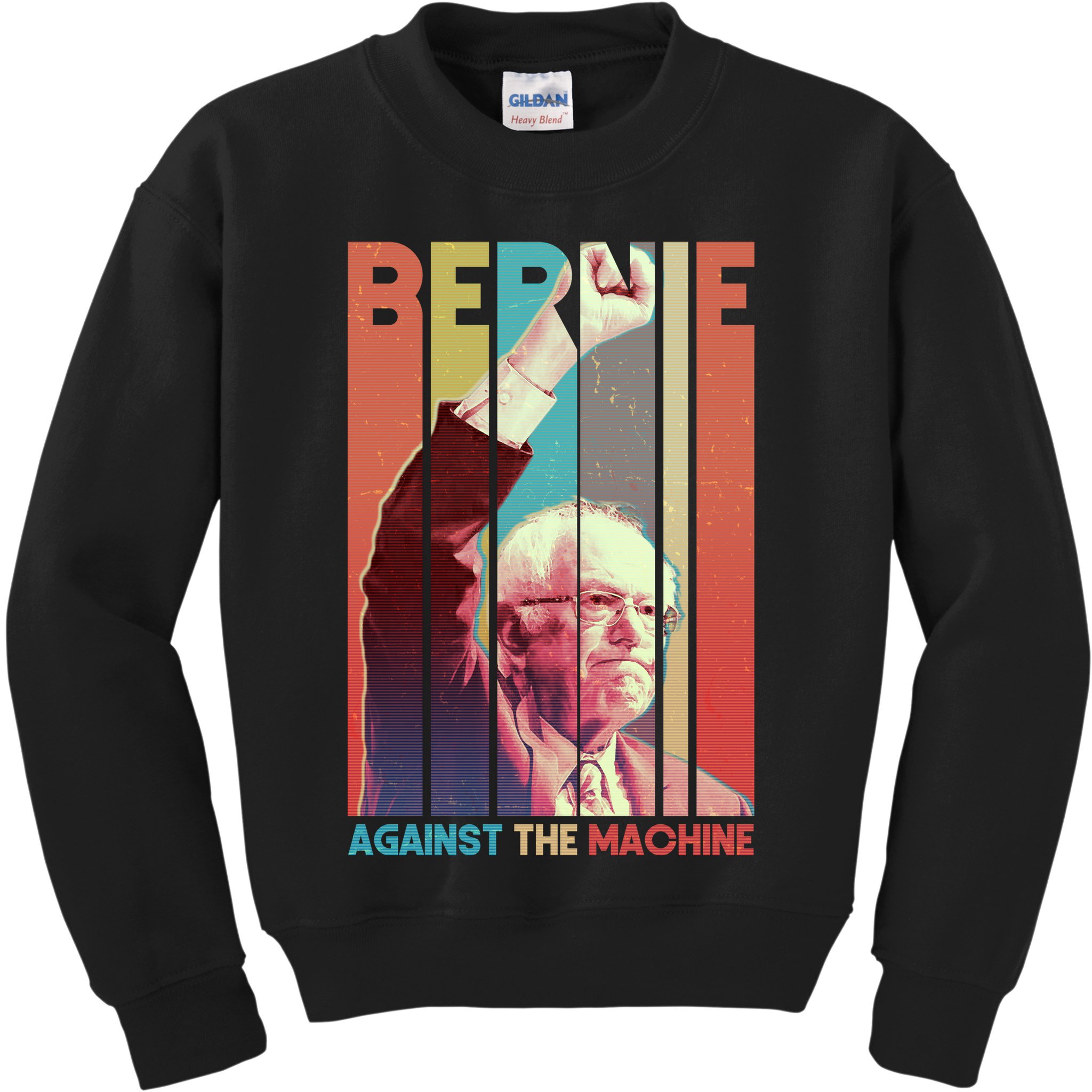 Retro Bernie Sanders Against The Machine Kids Sweatshirt