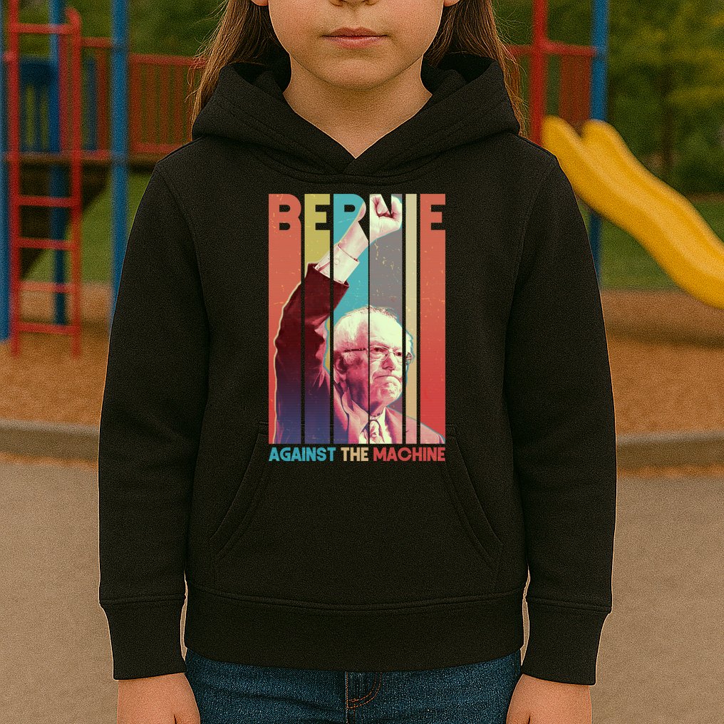 Retro Bernie Sanders Against The Machine Kids Hoodie