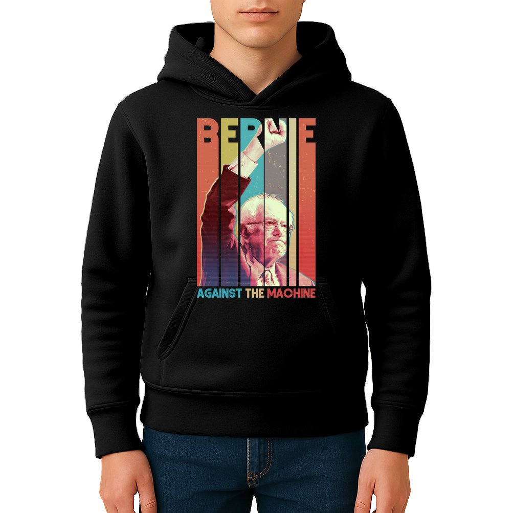 Retro Bernie Sanders Against The Machine Kids Hoodie