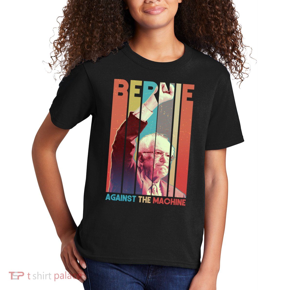 Retro Bernie Sanders Against The Machine Kids T-Shirt