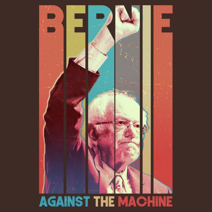 Retro Bernie Sanders Against The Machine Apron