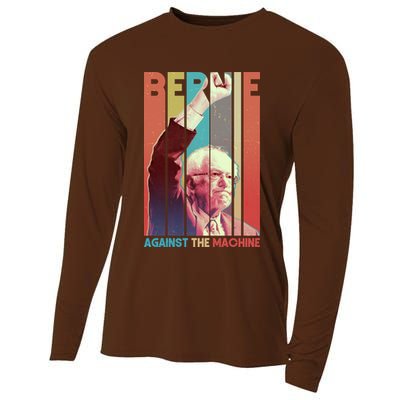 Retro Bernie Sanders Against The Machine Cooling Performance Long Sleeve Crew