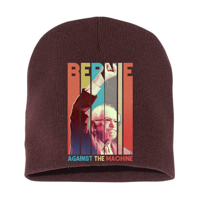 Retro Bernie Sanders Against The Machine Short Acrylic Beanie