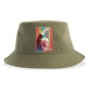 Retro Bernie Sanders Against The Machine Sustainable Bucket Hat