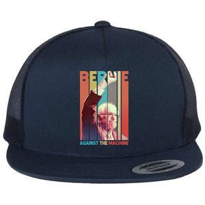 Retro Bernie Sanders Against The Machine Flat Bill Trucker Hat