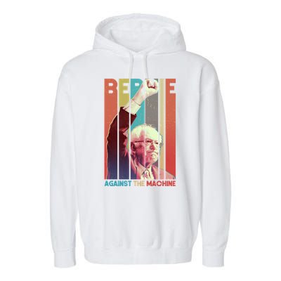 Retro Bernie Sanders Against The Machine Garment-Dyed Fleece Hoodie