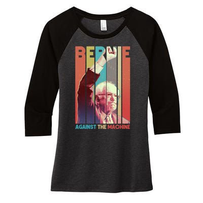 Retro Bernie Sanders Against The Machine Women's Tri-Blend 3/4-Sleeve Raglan Shirt