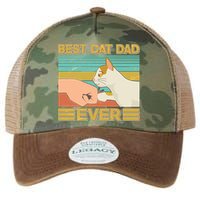 Retro Best Cat Dad Ever Legacy Tie Dye Trucker Hat