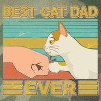 Retro Best Cat Dad Ever Legacy Tie Dye Trucker Hat