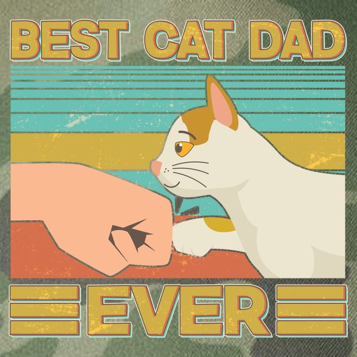 Retro Best Cat Dad Ever Legacy Tie Dye Trucker Hat