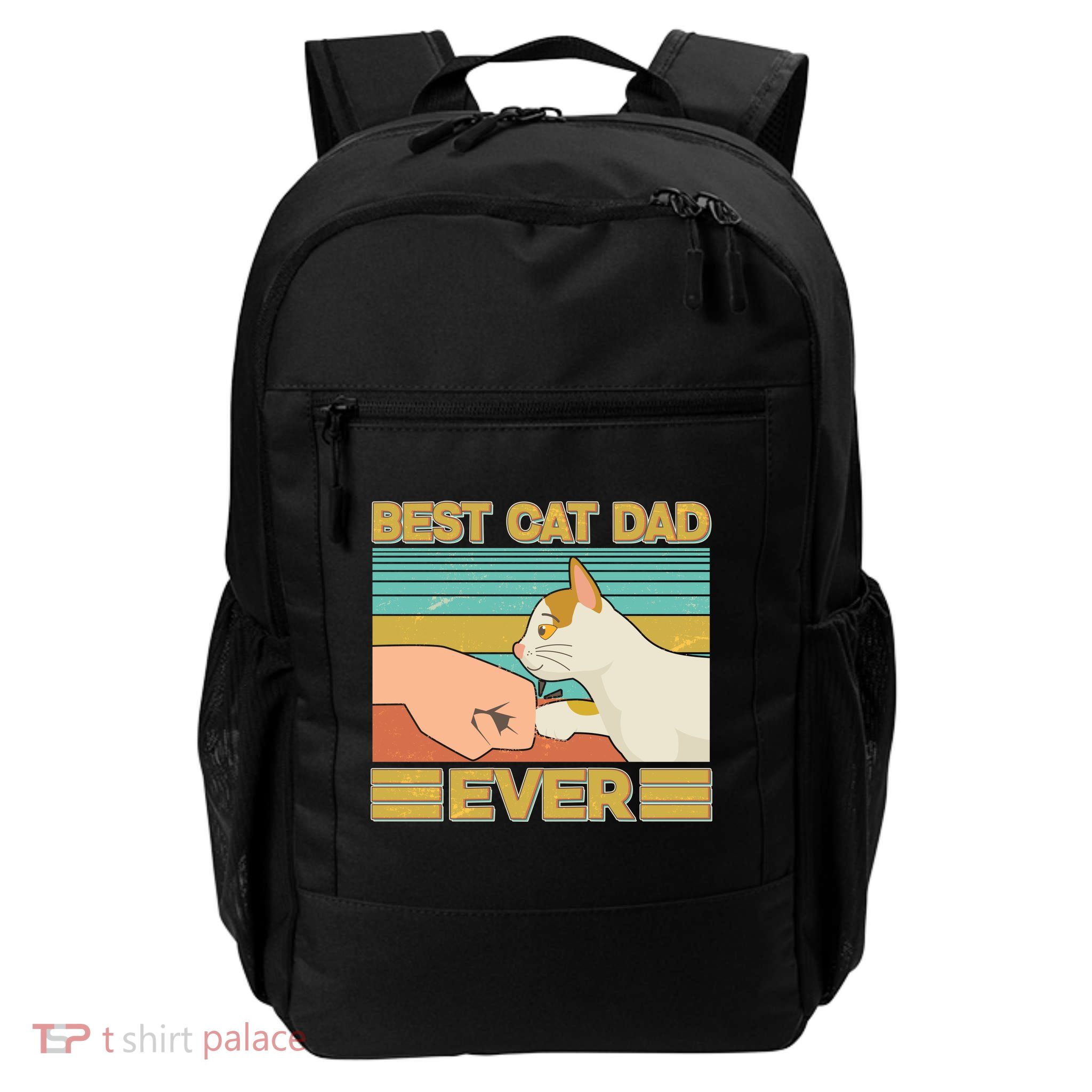 Retro Best Cat Dad Ever Daily Commute Backpack