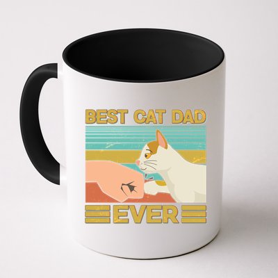 Retro Best Cat Dad Ever Mug