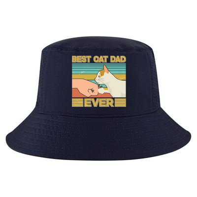 Retro Best Cat Dad Ever Cool Comfort Performance Bucket Hat