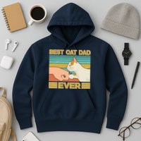 Retro Best Cat Dad Ever Hoodie
