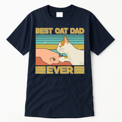 Retro Best Cat Dad Ever Tall T-Shirt