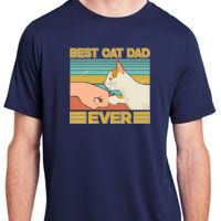 Retro Best Cat Dad Ever Adult ChromaSoft Performance T-Shirt