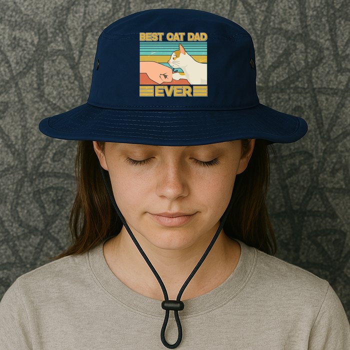Retro Best Cat Dad Ever Bucket Hat