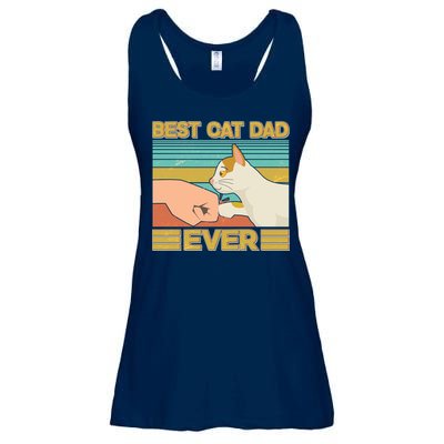 Retro Best Cat Dad Ever Ladies Essential Flowy Tank