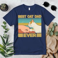 Retro Best Cat Dad Ever Premium T-Shirt
